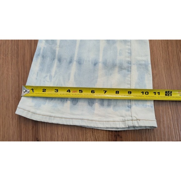 Rock&Roll Denim High Rise Tie Dye Dipped Wide Flare Leg Jeans Light Wash 30X28 - Picture 6 of 6